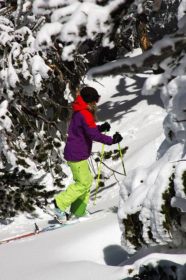 Just Skiing in the Rain We tested in a variety of different conditions this year, including one full day of driving rain. Good thing testers were rockin’ full Arc’teryx kits…