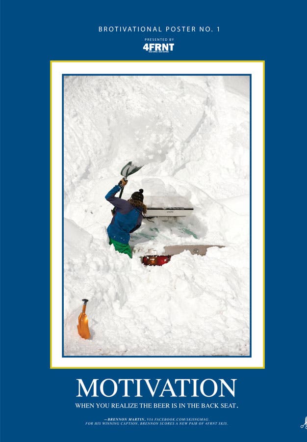 Motivation When you realize the beer is in the back seat.