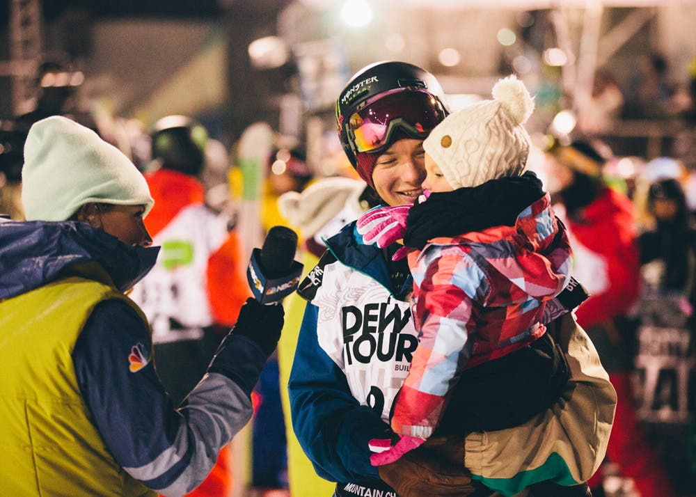 Family Time David Wise spending some quality post-run time with his daughter.