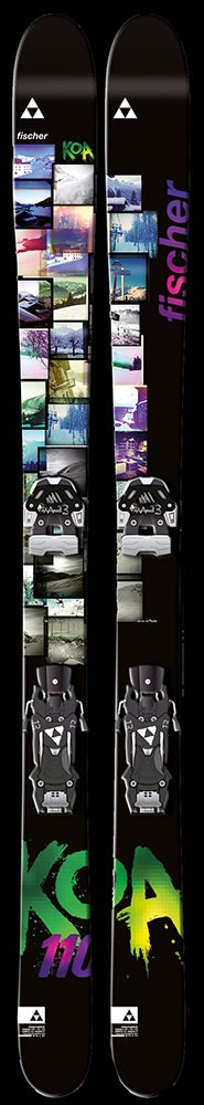 Fischer KOA 110 MSRP: $850Tip/Waist/Tail: 139/110/124Check out the full review of this ski and more in Skiing Magazine's 2013-14 Gearfinder.