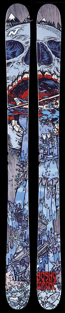 Nordica Bushywayne MSRP: $899Tip/Waist/Tail: 157/127/146Check out the full review of this ski and more in Skiing Magazine's 2013-14 Gearfinder.
