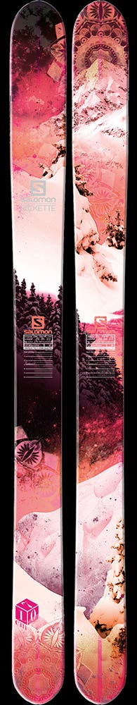 Salomon Rockette MSRP: $749Tip/Waist/Tail: 144/115/127Check out the full review of this ski and more in Skiing Magazine's 2013-14 Gearfinder.