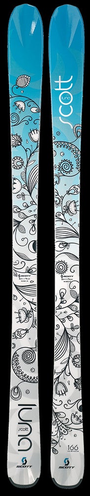 Scott Luna MSRP: $750Tip/Waist/Tail: 124/84/114Check out the full review of this ski and more in Skiing Magazine's 2013-14 Gearfinder.