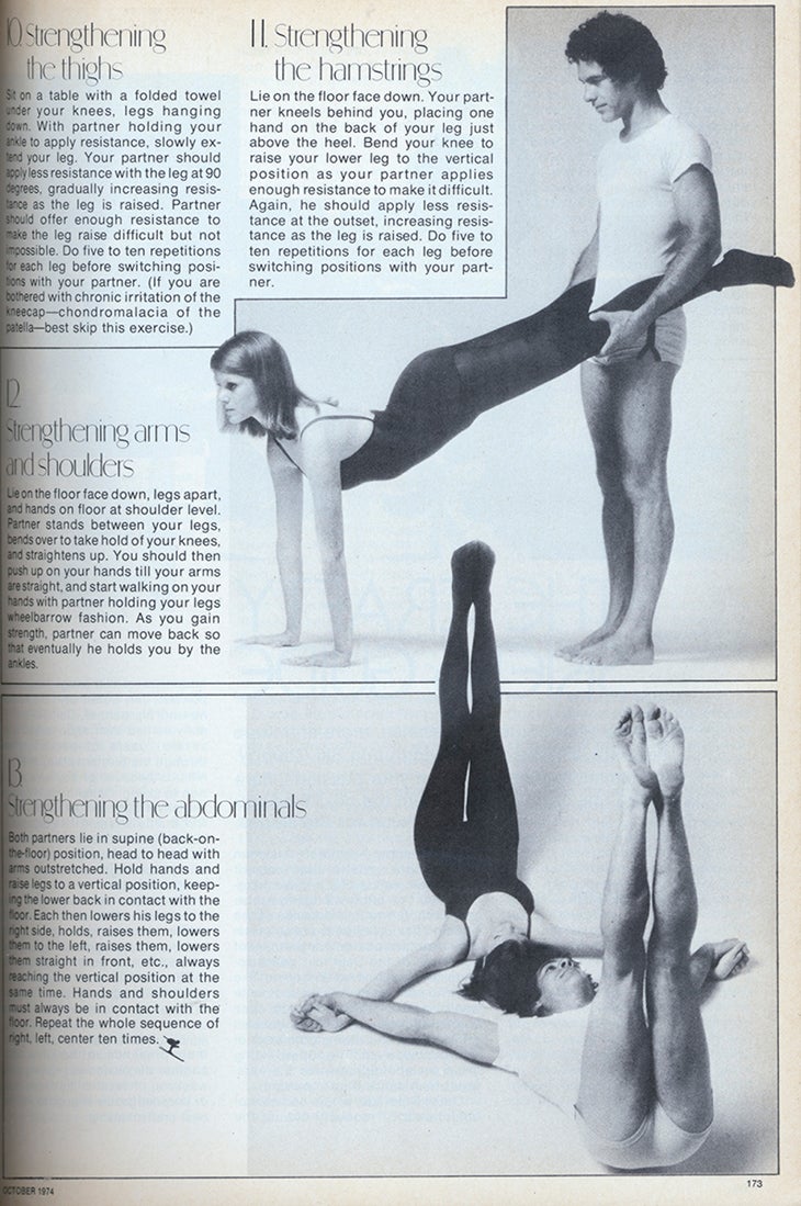 Couples Exercises Screw the Kama Sutra, we’ve got moves that’ll strengthen any relationship and your quads. Check out the tips in this October 1974 .