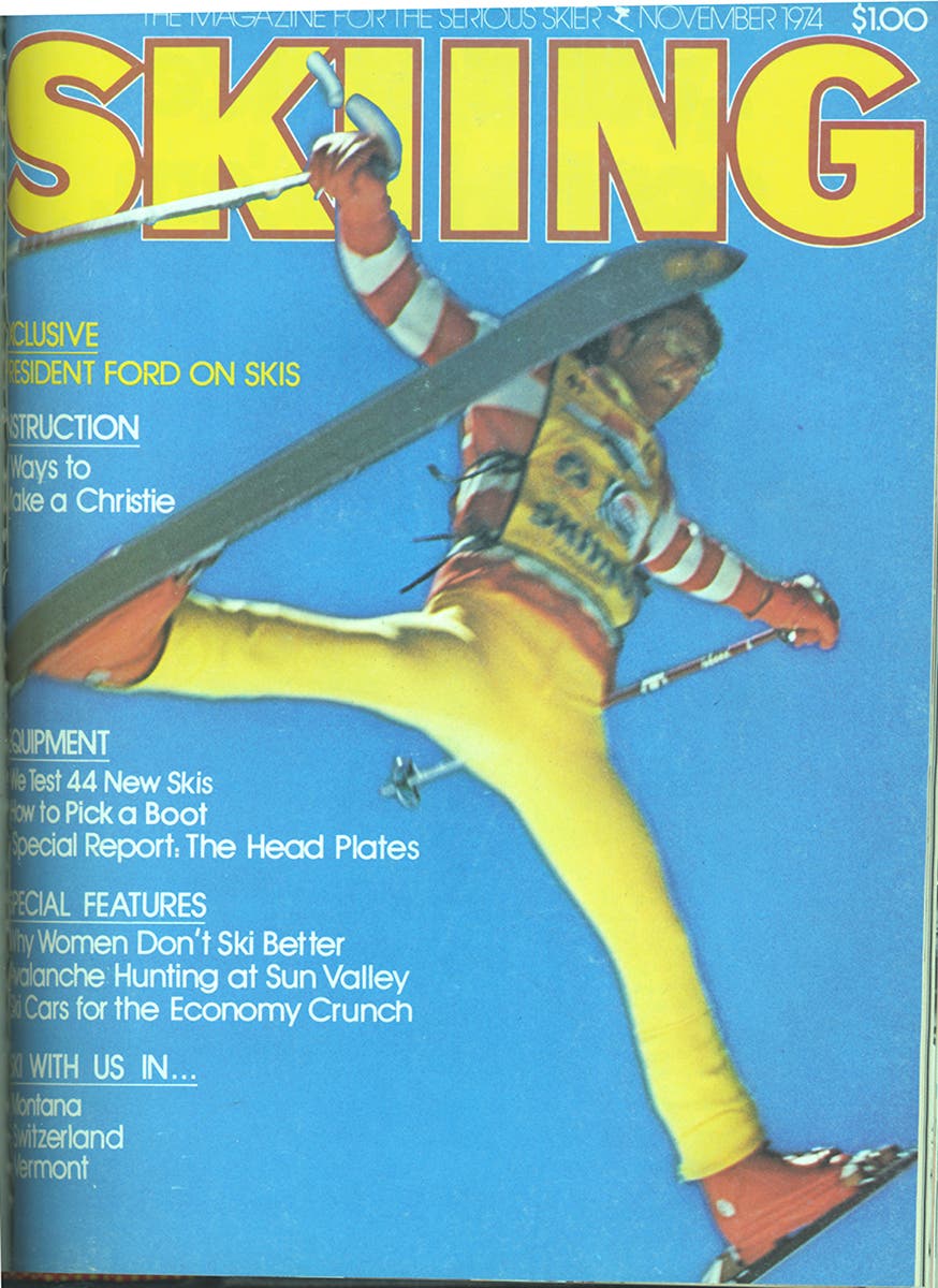 Cover Crotch Shot Nice tights, bro. This cover from November 1974 got cocky with its tagline “Why Women Don’t Ski Better.”