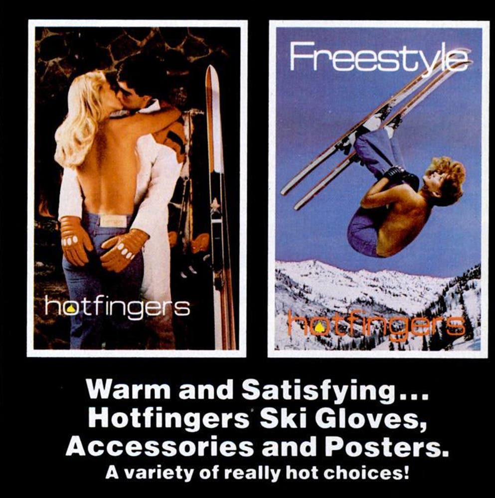 Hotfingers With a name like Hotfingers, this 1979 ad was bound to get touchy-feely—if not flashy.