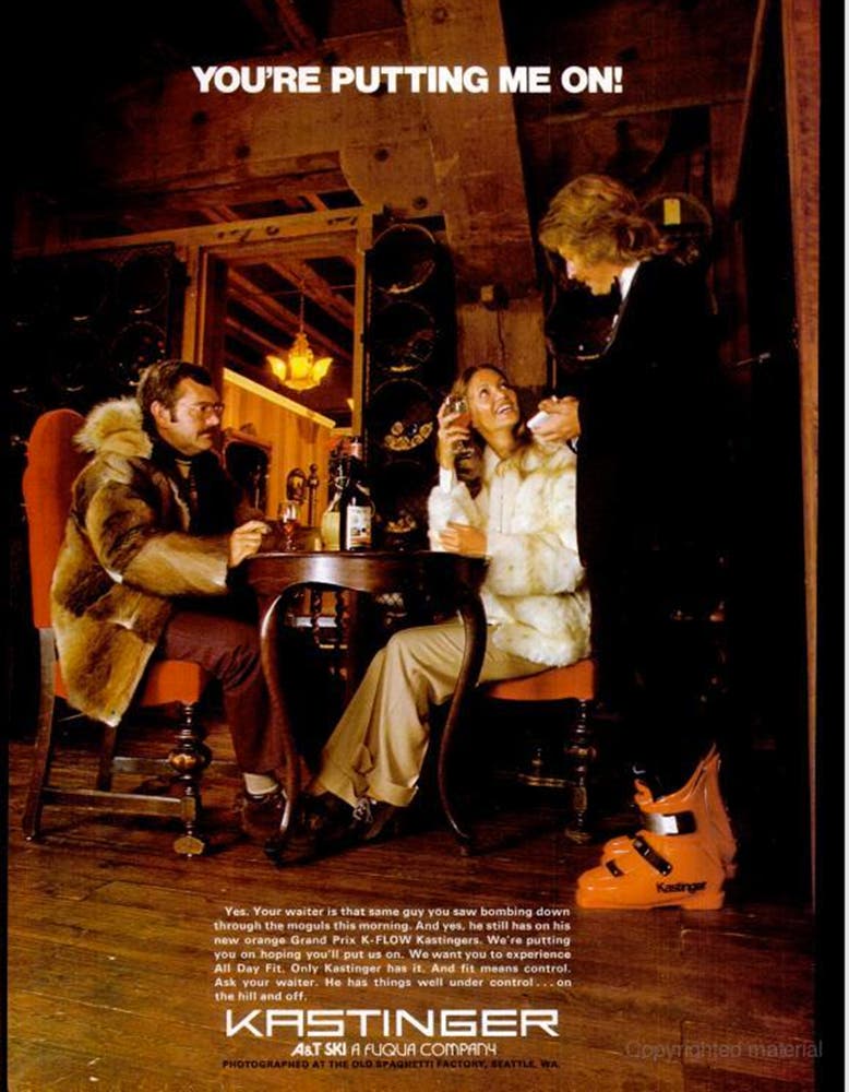 Put Me On Waiter? There’s a fur hair in my drink. More importantly, nice 1973 Kastinger boots.