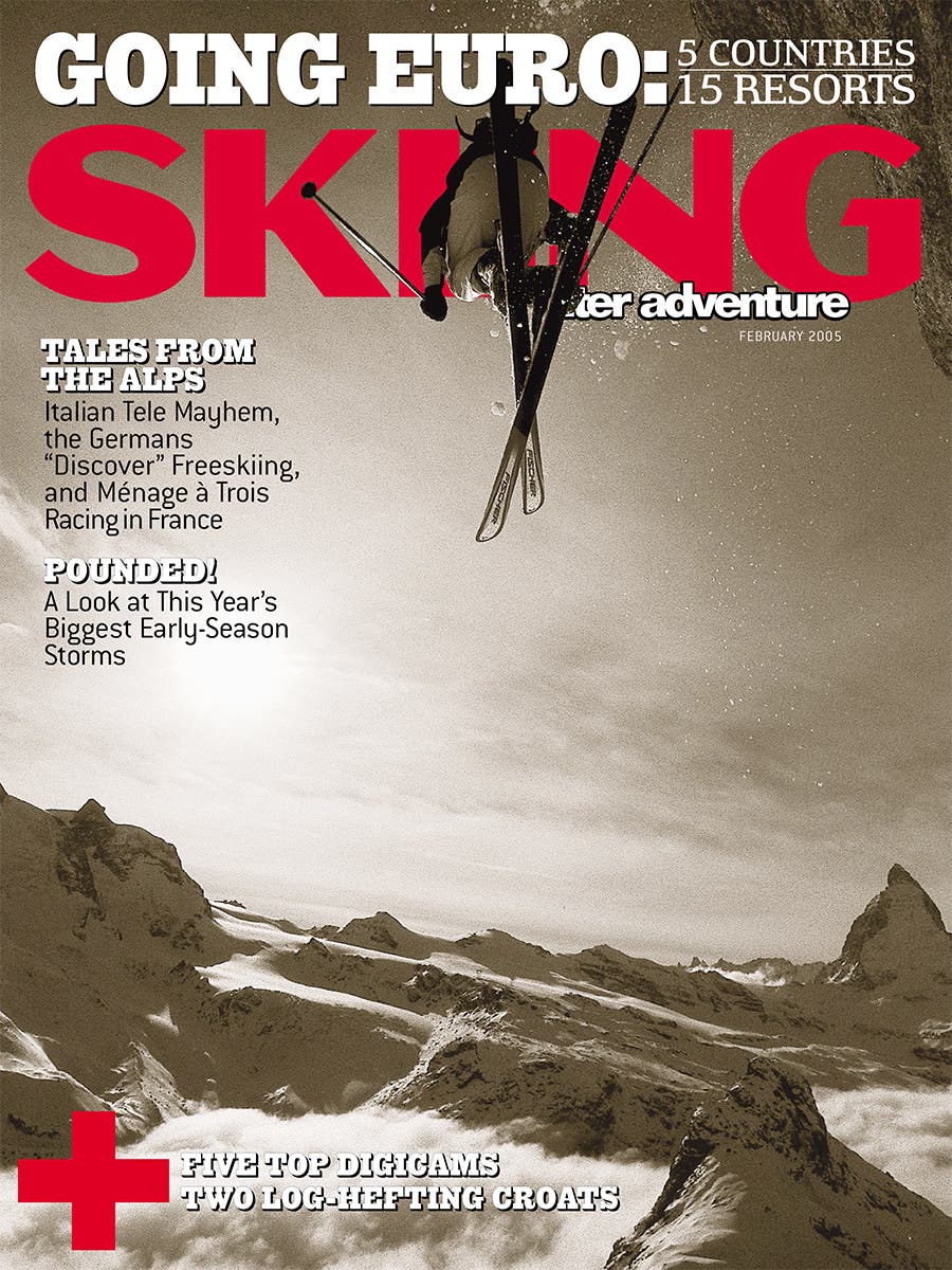 February 2005 Photographer Mattias Fredriksson captured Fredrik Bermark launching off a cliff over Zermatt, Switzerland.