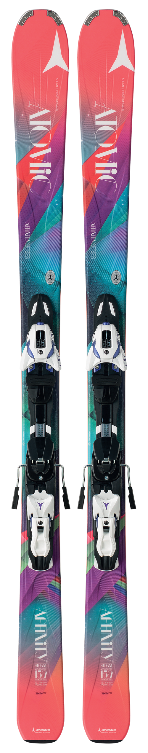 Atomic W's Affinity Storm Sidecut: 130-84-109Lengths: 151, 159, 167Radius: 15.7MSRP: $800For more info on this ski, click here.