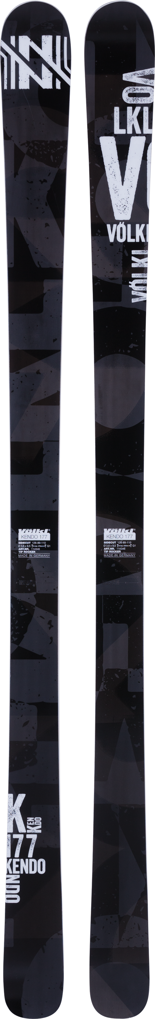 Völkl Kendo Sidecut: 126-89-110Lengths: 163, 170, 177, 184Radius: 22.6MSRP: $775For more info on this ski, click here.