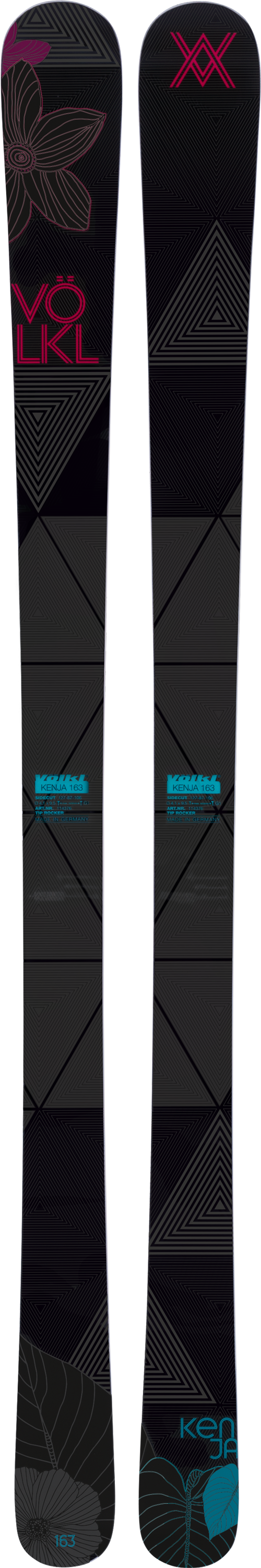Völkl W's Kenja Sidecut: 127-87-106Lengths: 149, 156, 163, 170Radius: 18.2MSRP: $775For more info on this ski, click here.