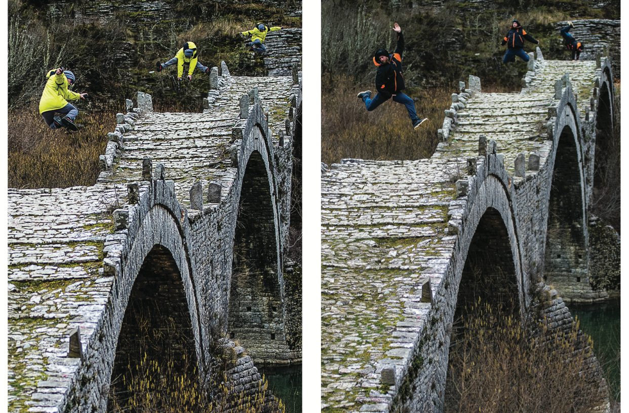 Parkour Josh and Tyler duke it out in an impromptu parkour competition on top of ancient stone bridges.