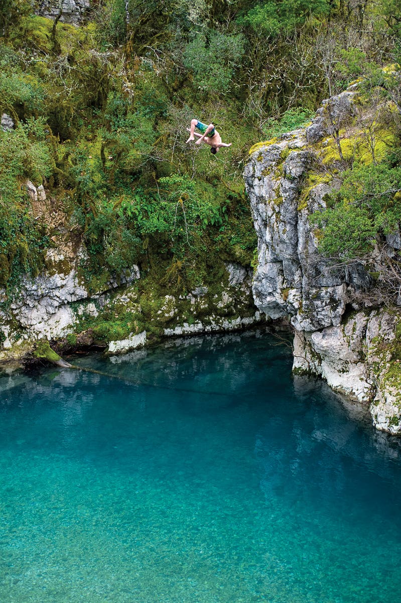 Tyler spends his “rest day” flipping into chilly waters.