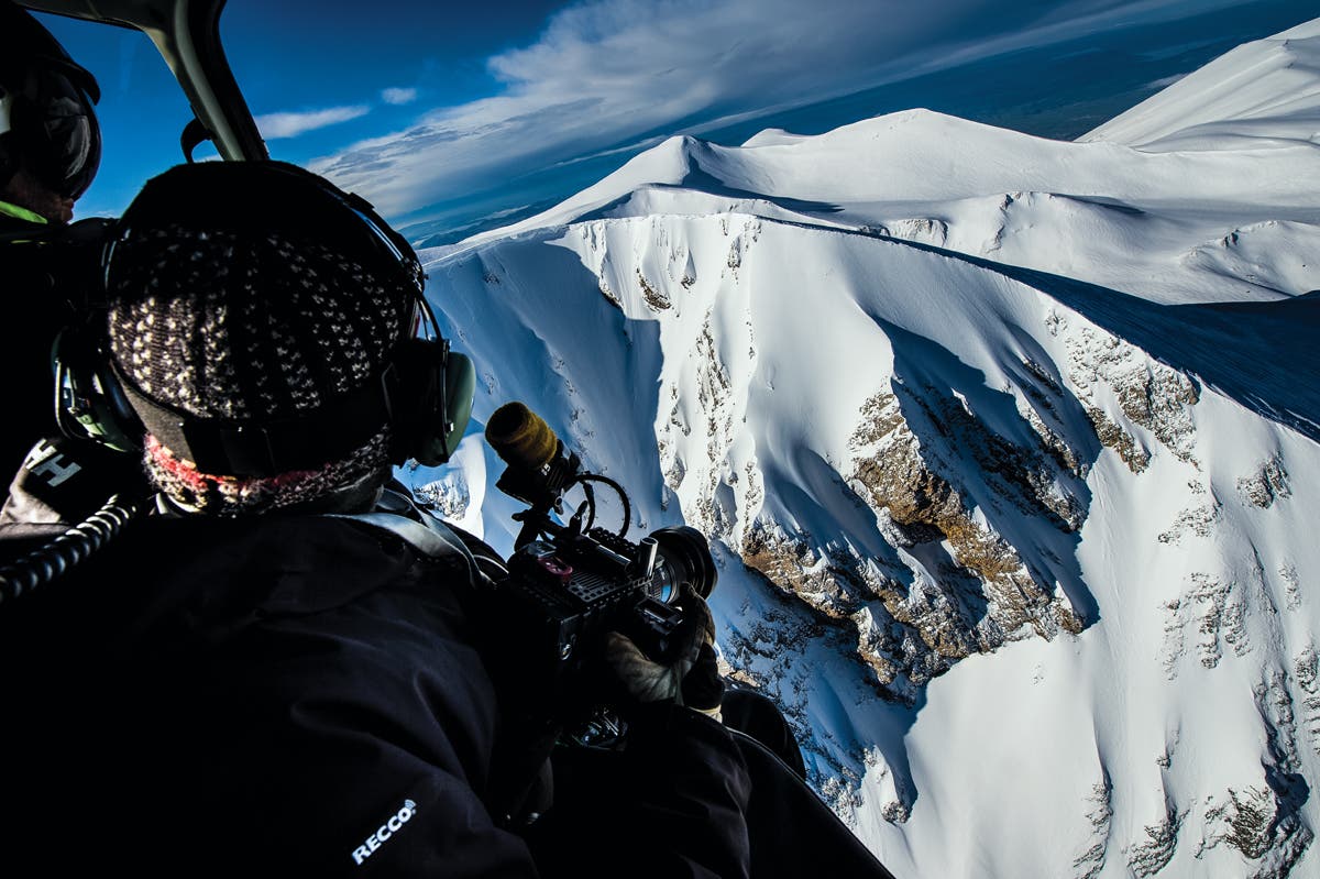 Scouting Warren Miller Entertainment cinematographer Tom Day scouts the best lines on Mount Olympus for No Turning Back.