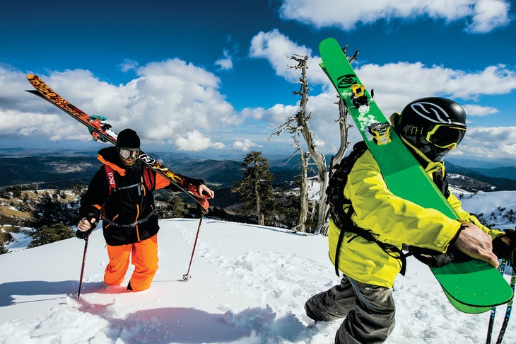 Victory Josh and Tyler wander around the backcountry of Vasilitsa Ski Resort during their first day on snow in Greece. After losing their bags en route from…