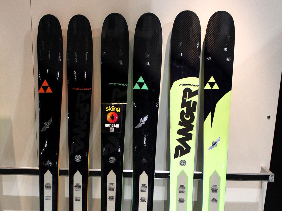 Fischer has three new models in its Ranger series (90-108 mm waists). They have rounded shoulders for lighter weight, a carbon tip, and Aeroshape…