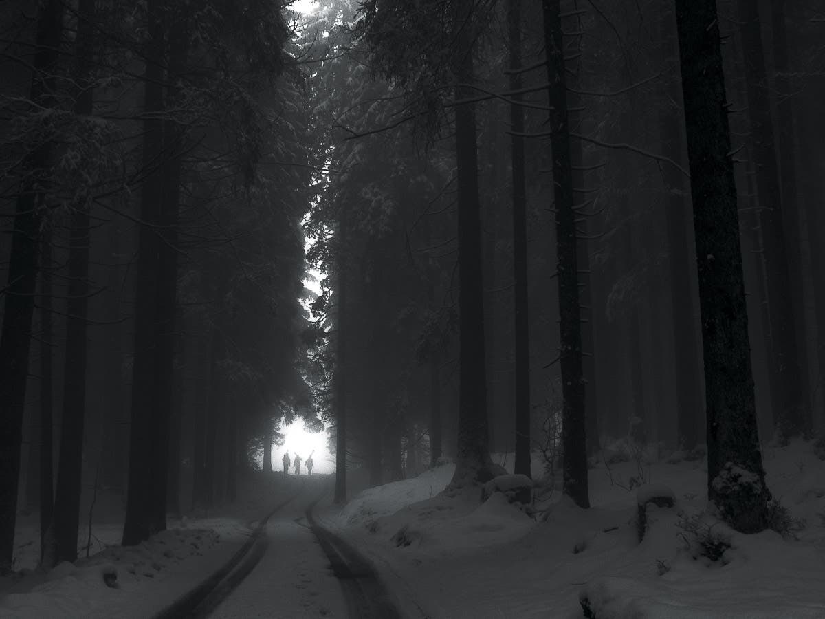 On the walk back from Laub, a classic 3,000-vertical-foot line in Switzerland, to Engelberg, Oskar Enander captured his friends with a…