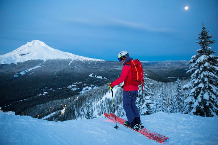 Night Skiing When the moon comes up, so do the lights at Mount Hood Skibowl. Here, Kalen Thorien finds a fine spot to watch the show happening across the way at…