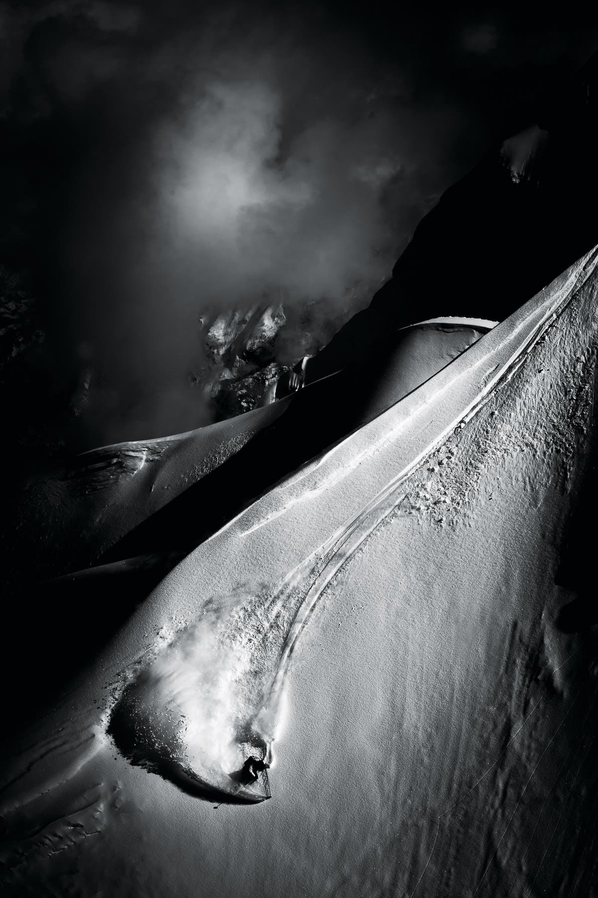 Patience Photographer Stephane Godin and skier Richard Amacker waited at the top of this ridge in the Rosa Khutor backcountry in Russia for nearly an hour for…