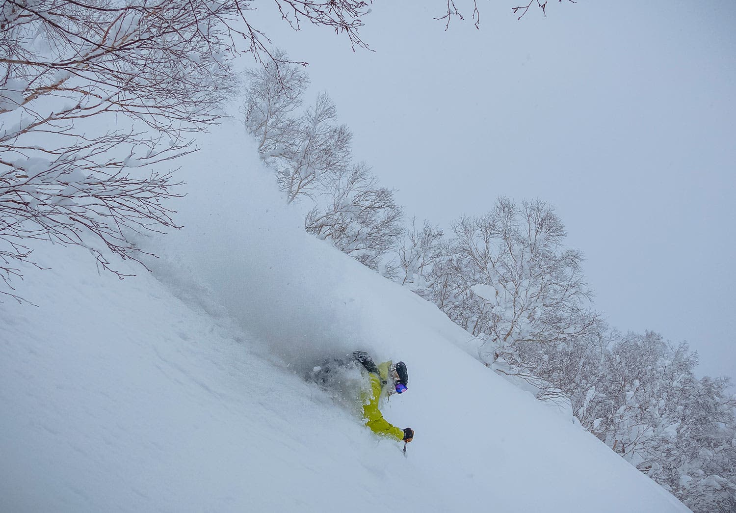 SASS’s mountain operations director and head guide, Pete “Tokyo Drift” Connolly, throws a big turn in an unnamed area in the backcountry of…