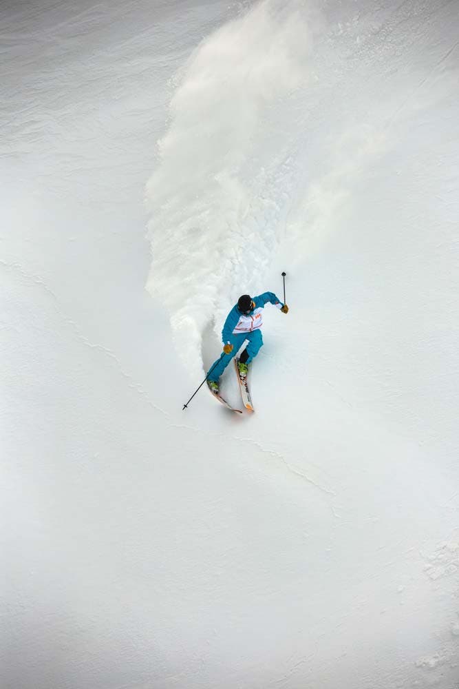 Got Mettle? Testing one, two...Tim Dyer puts these skis through their paces in the Daly Chutes.