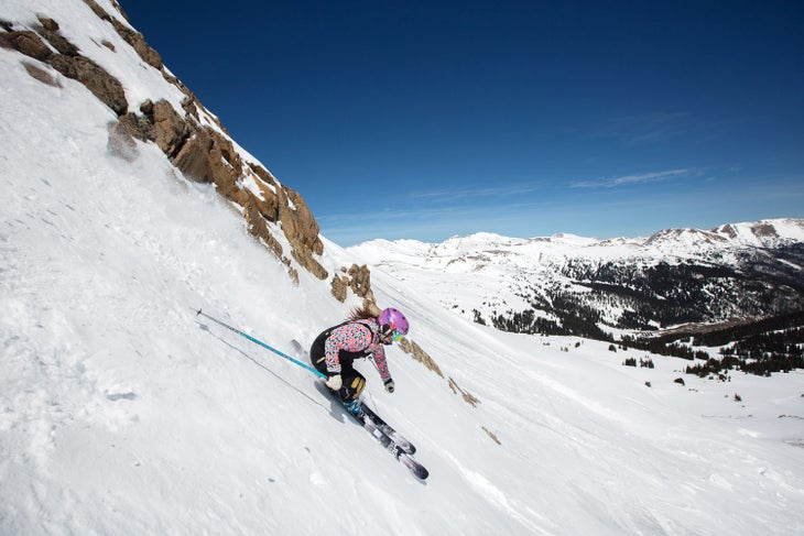 Bedazzled Bad Ass Are the new skis from Lib Tech making her look good, or is it the other way around?