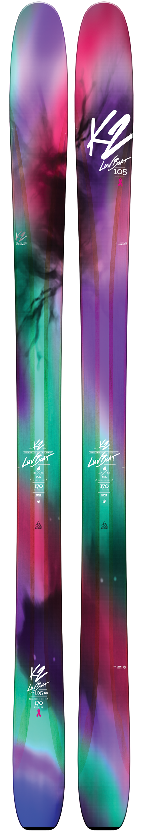 K2 Luv Boat 105【女性用パウダースキー】 K2 Luv Boat 105 Ski - Women's - Ski
