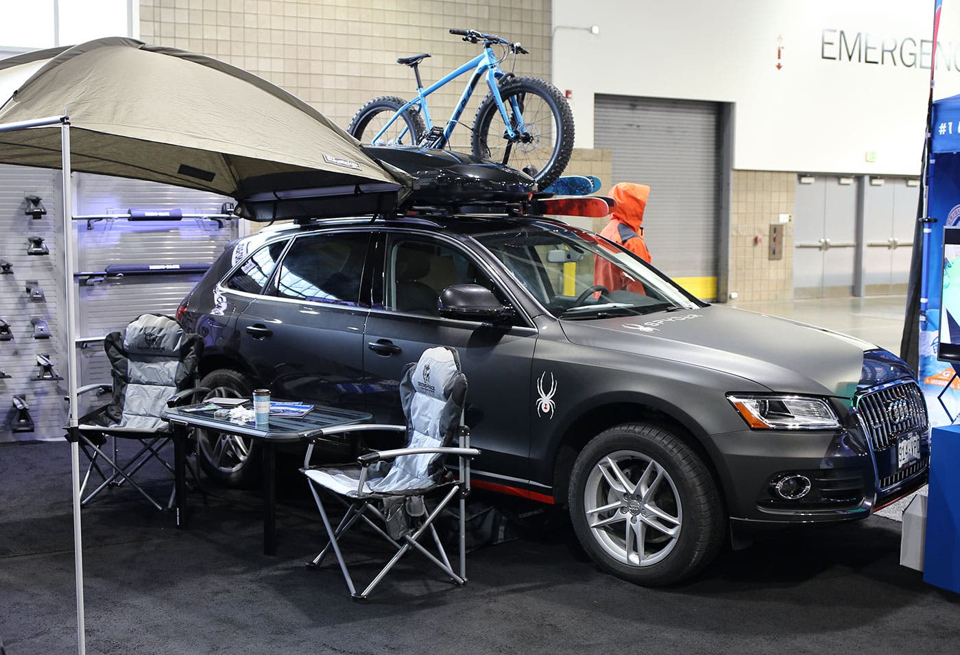 IMG_2124 Spyder and Audi paired up to make a clean, yet cozy, basecamp for adventures on the go. Summer campsites and winter storms, here we come.