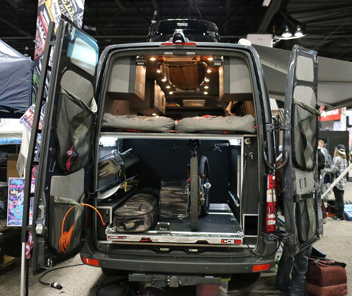 Count us jealous of Dakine's dreamy adventure van. Ample room for gear, slumber, and fun-tivities. 