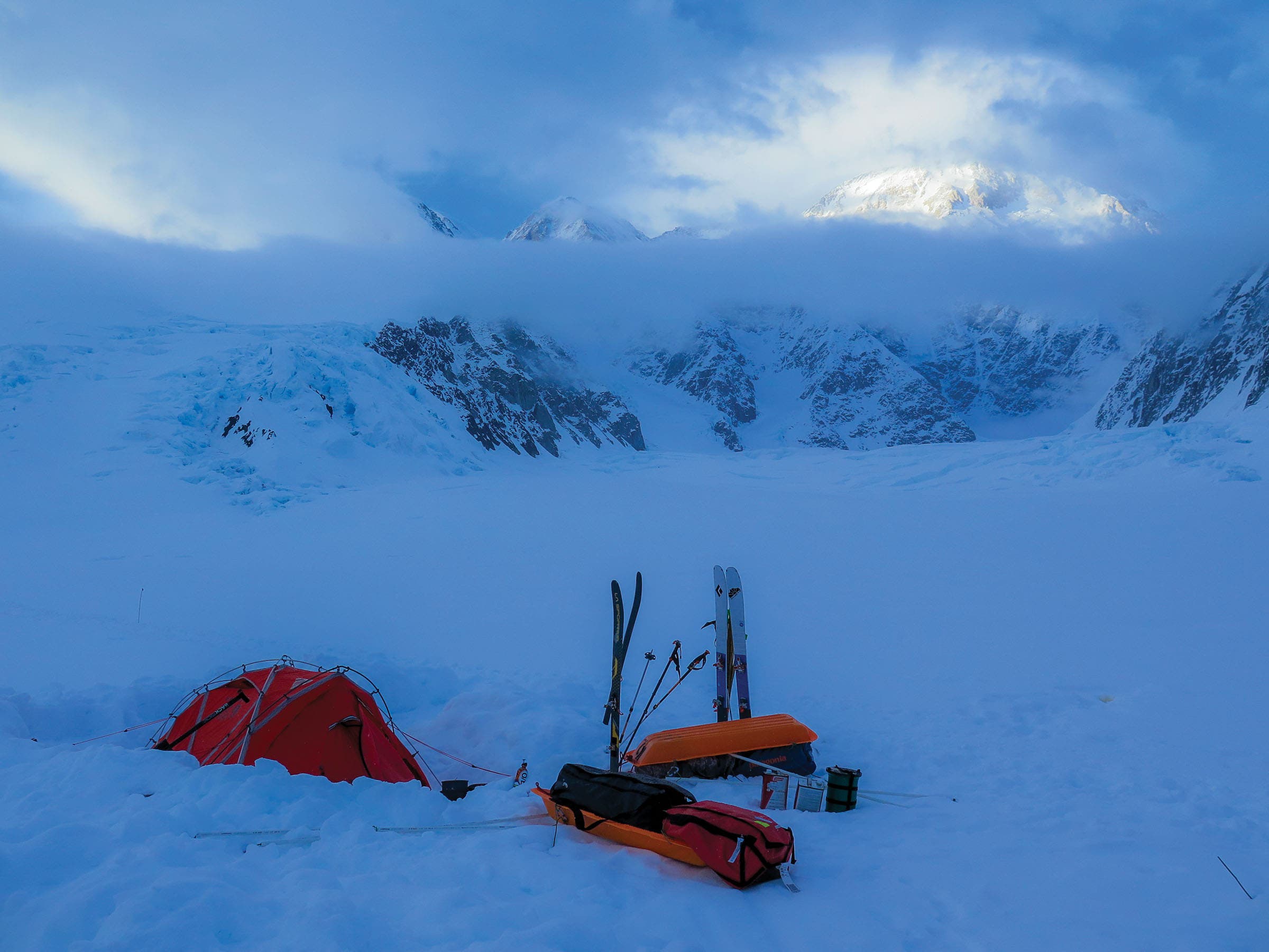 SKG1216_AG_Denali2b The view to the top from 7,800-foot camp.