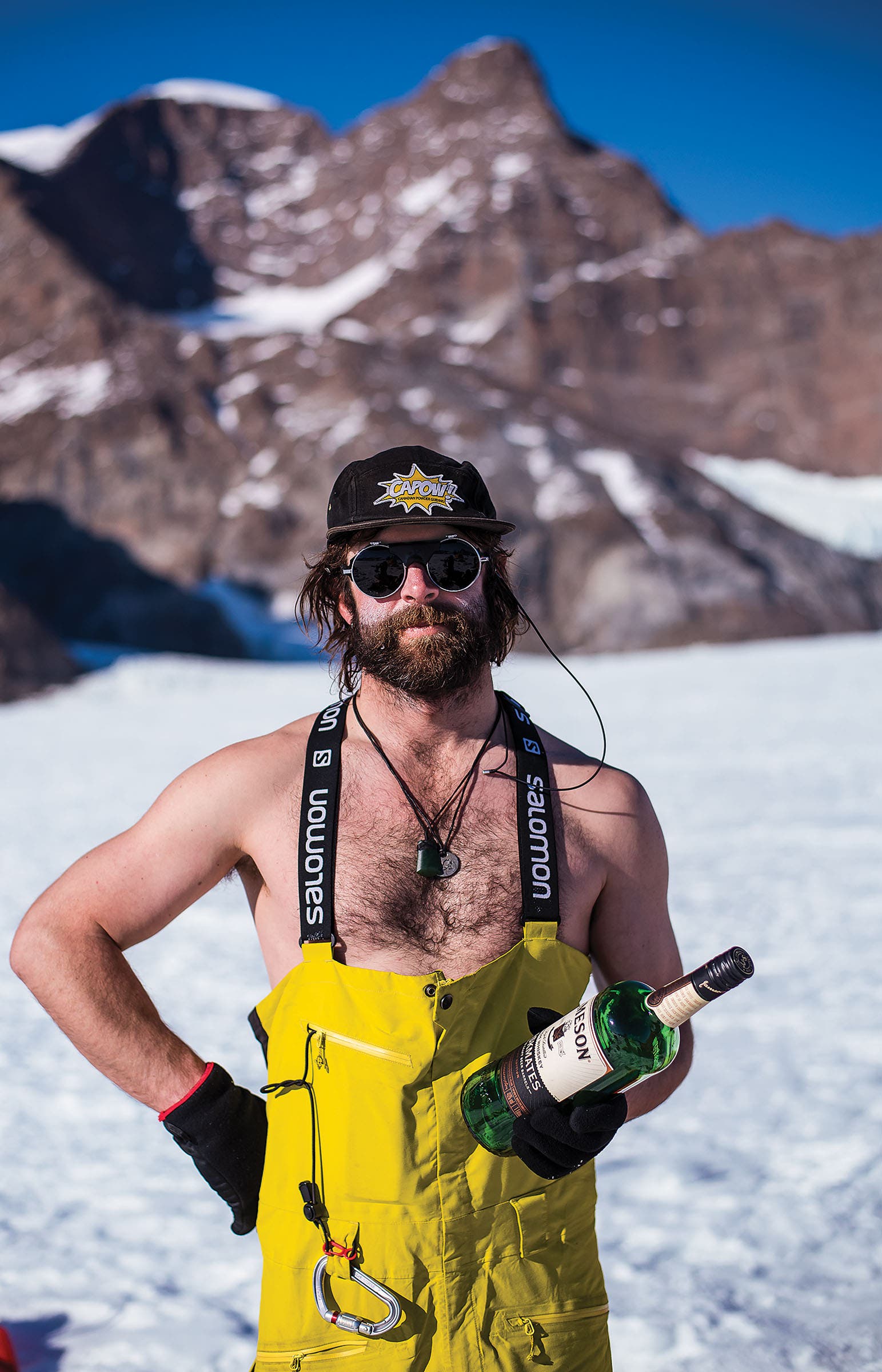 SKG1216_PHO2_Greenland Upon their return to the lower Camp 1 after a week at Camp 2, the crew tossed the bottle around to celebrate the end of the hardest part of the trip.…
