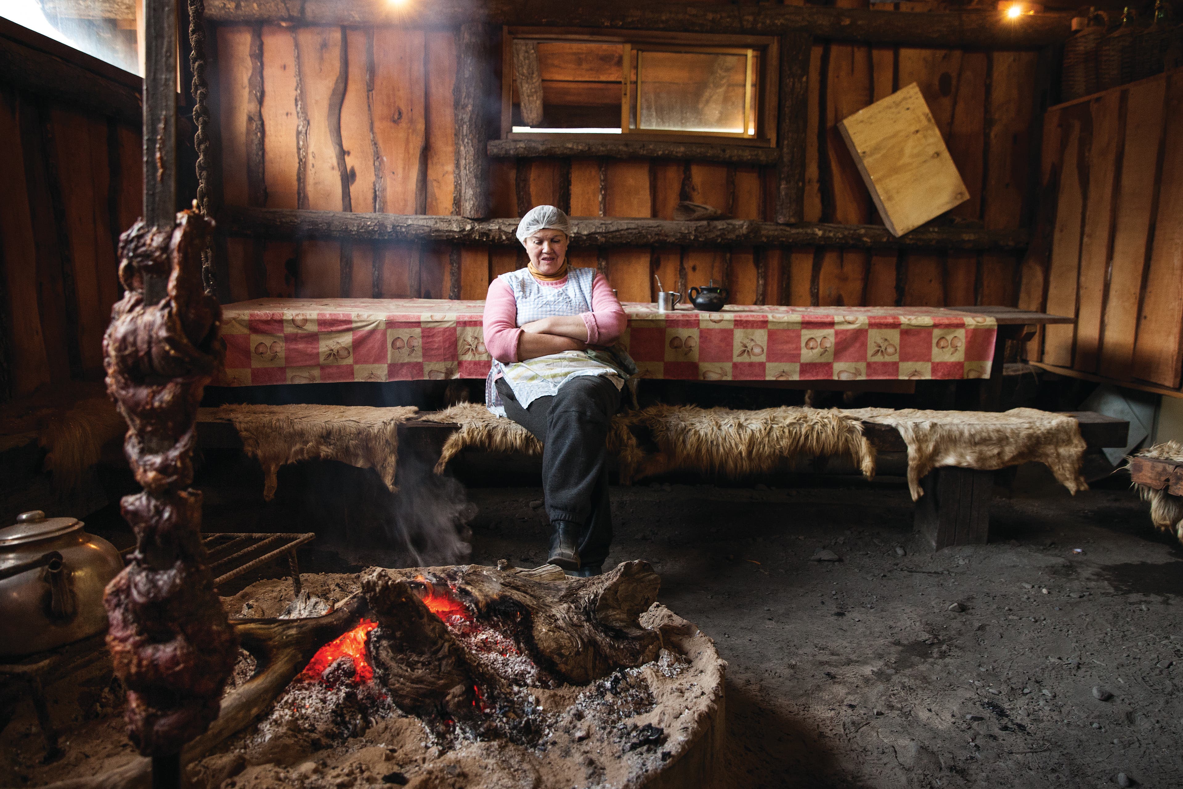 Hanging out in a fogon, a building with an open fire pit and a hole in the ceiling. 