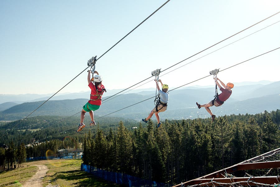 Ziplining at Breckenridge