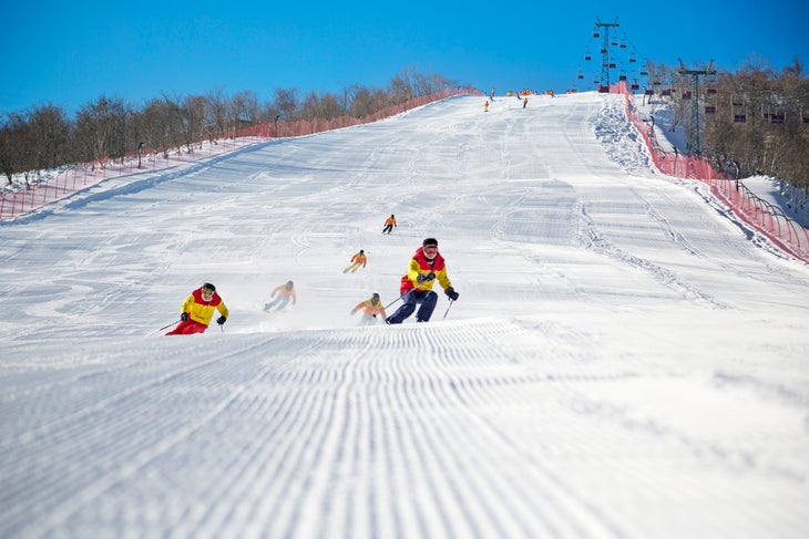 "skiers in north korea"