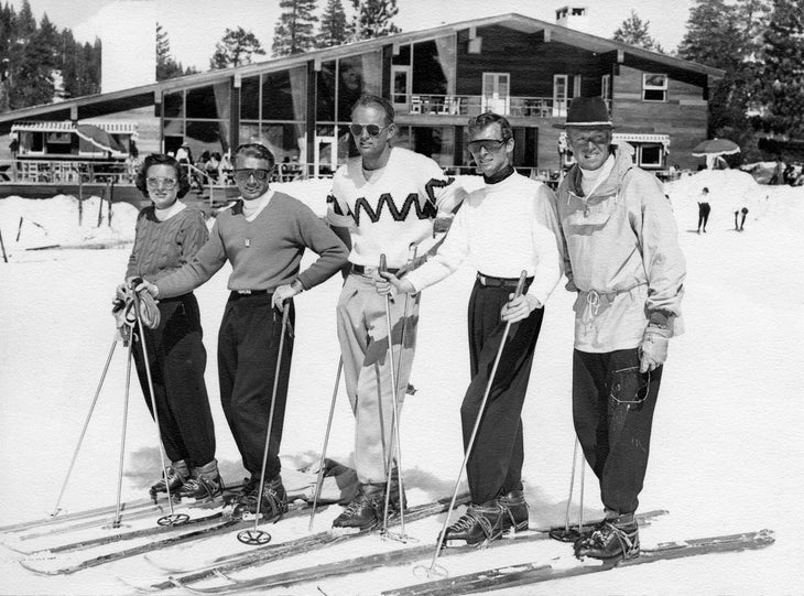 SKI1016_WarrenMiller06 Warren with the Squaw Valley Ski School in November 1949, the resort’s first season of operation. The instructors had no uniforms, and on a good day…