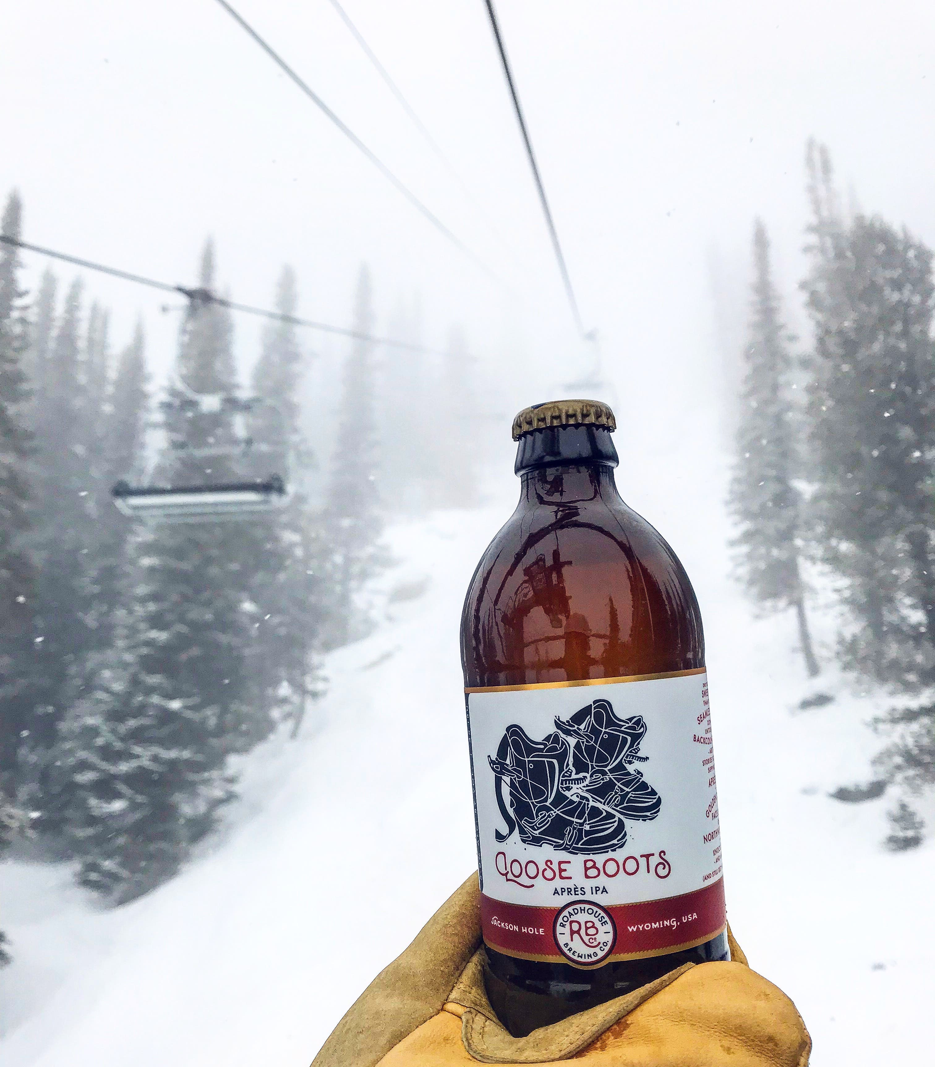 Drinking on the lift is not formally recommended... by some.