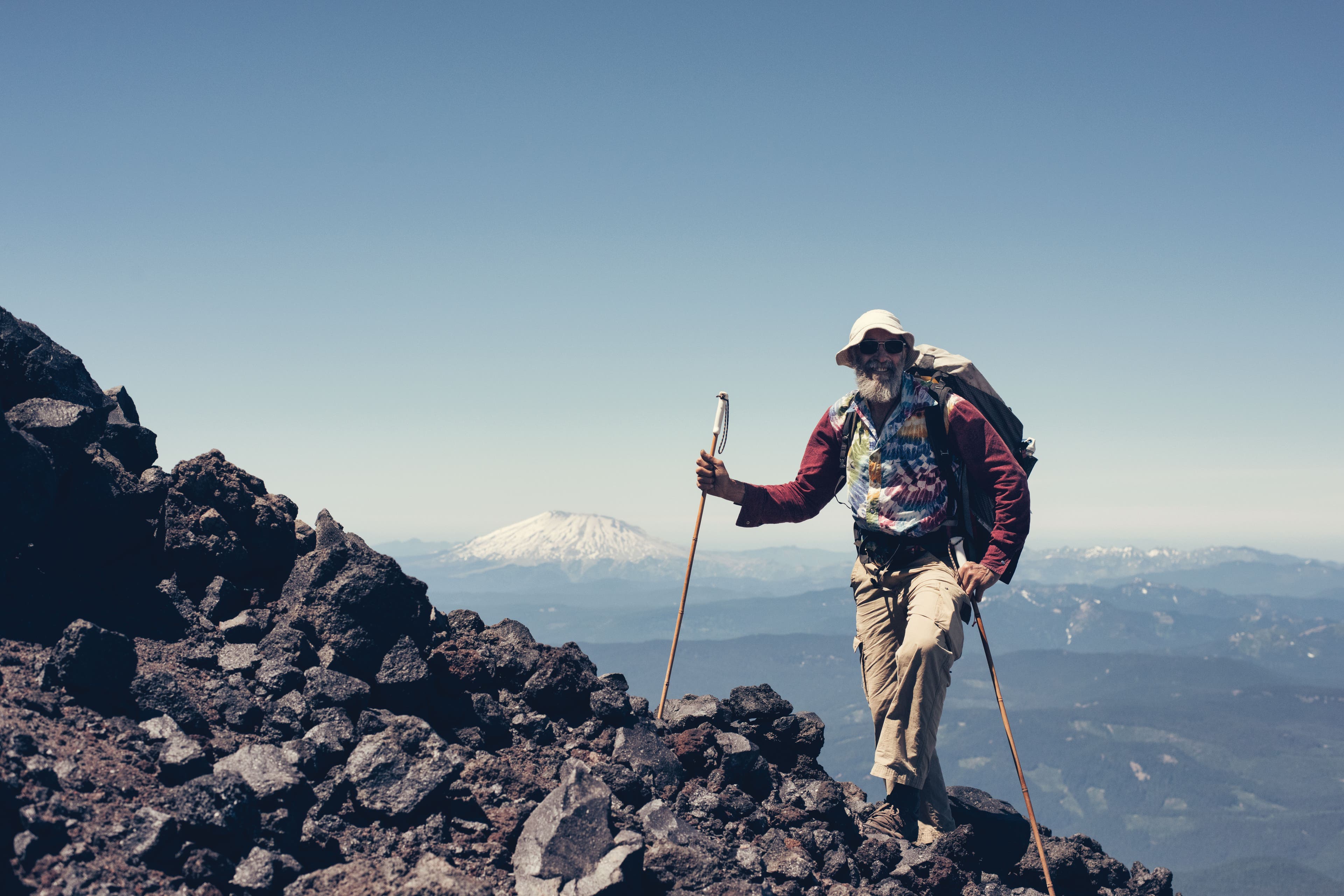 Steve Roberts atop the north ridge, one of his late son’s favorite spots.