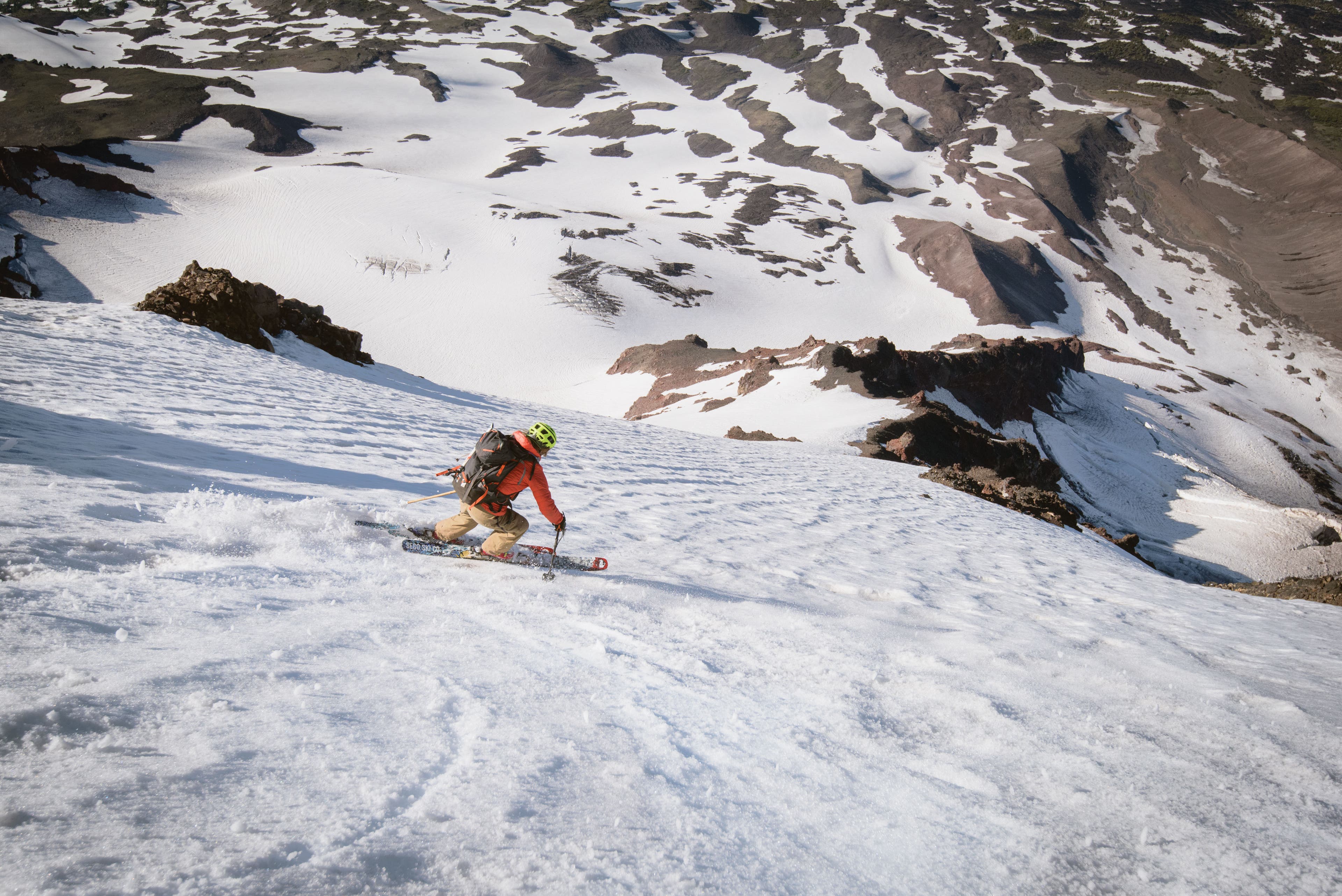 Meaghann Gaffney on Lava Ridge, one of the glacier’s steepest pitches.
