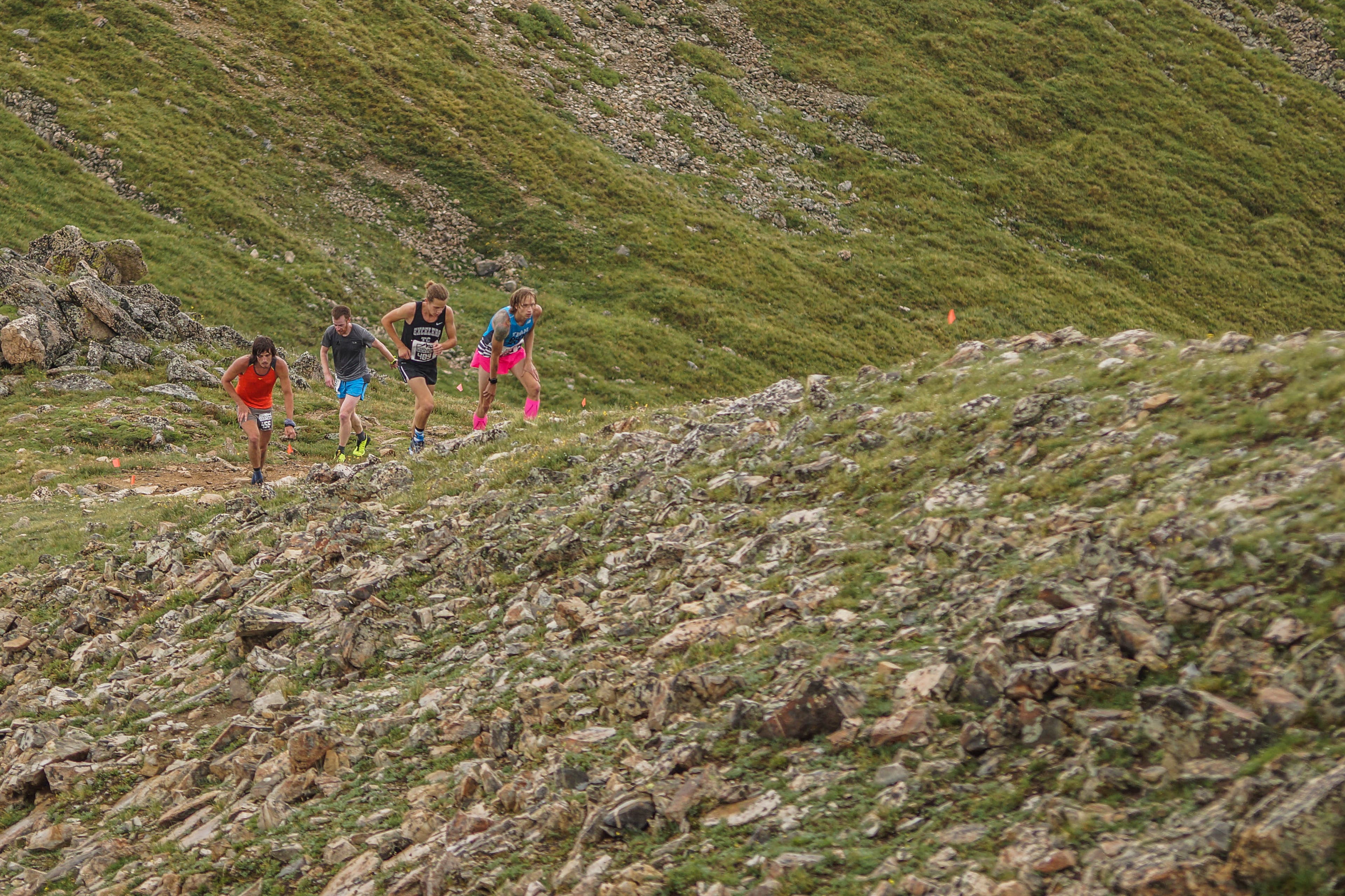 cirque series a basin '17©Rachael Zimmerman 2017-05988 Cirque Series Runners coming up Arapahoe Basin