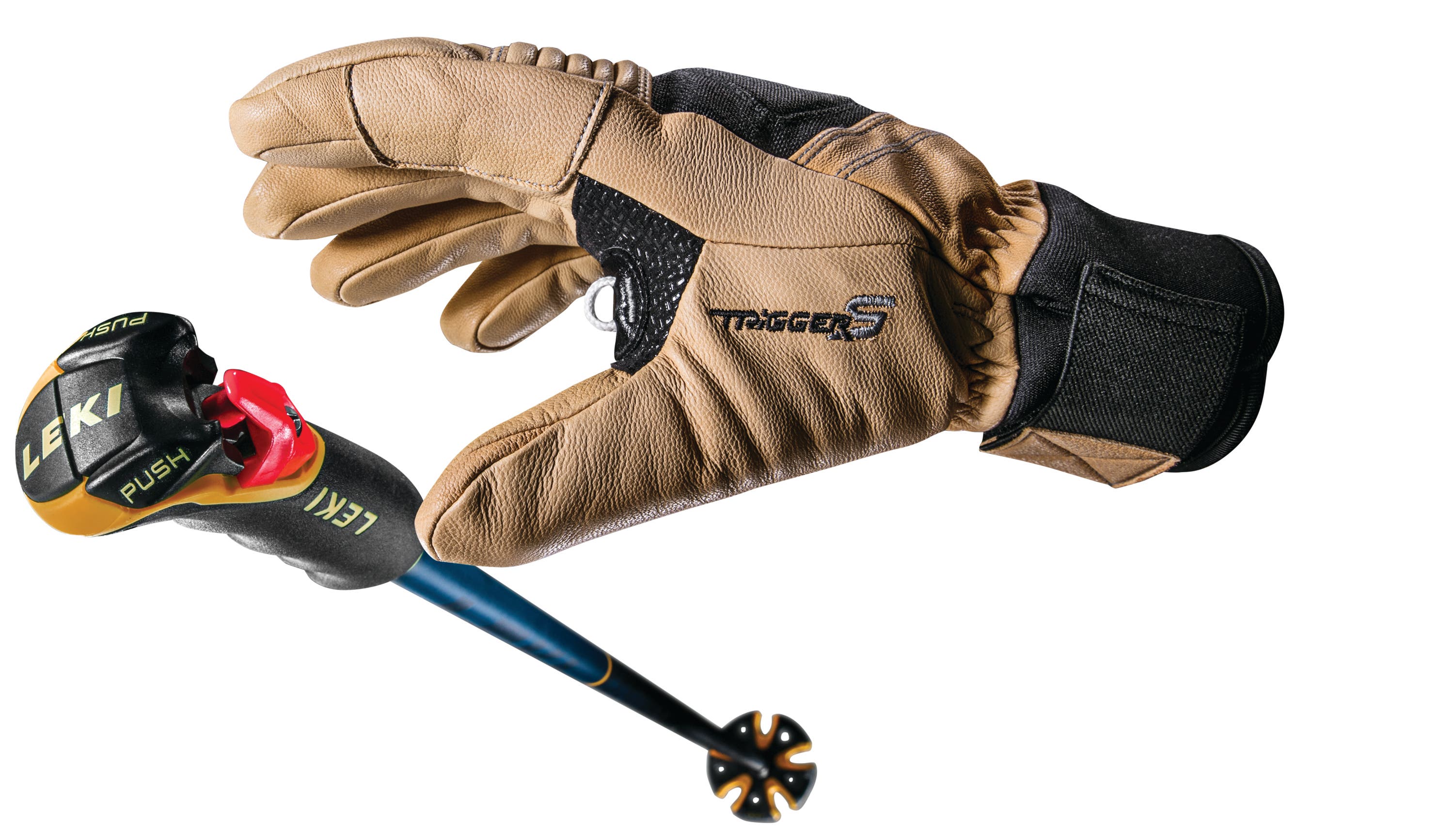 Leki Spitfire Trigger 3D Pole and Leki Glove