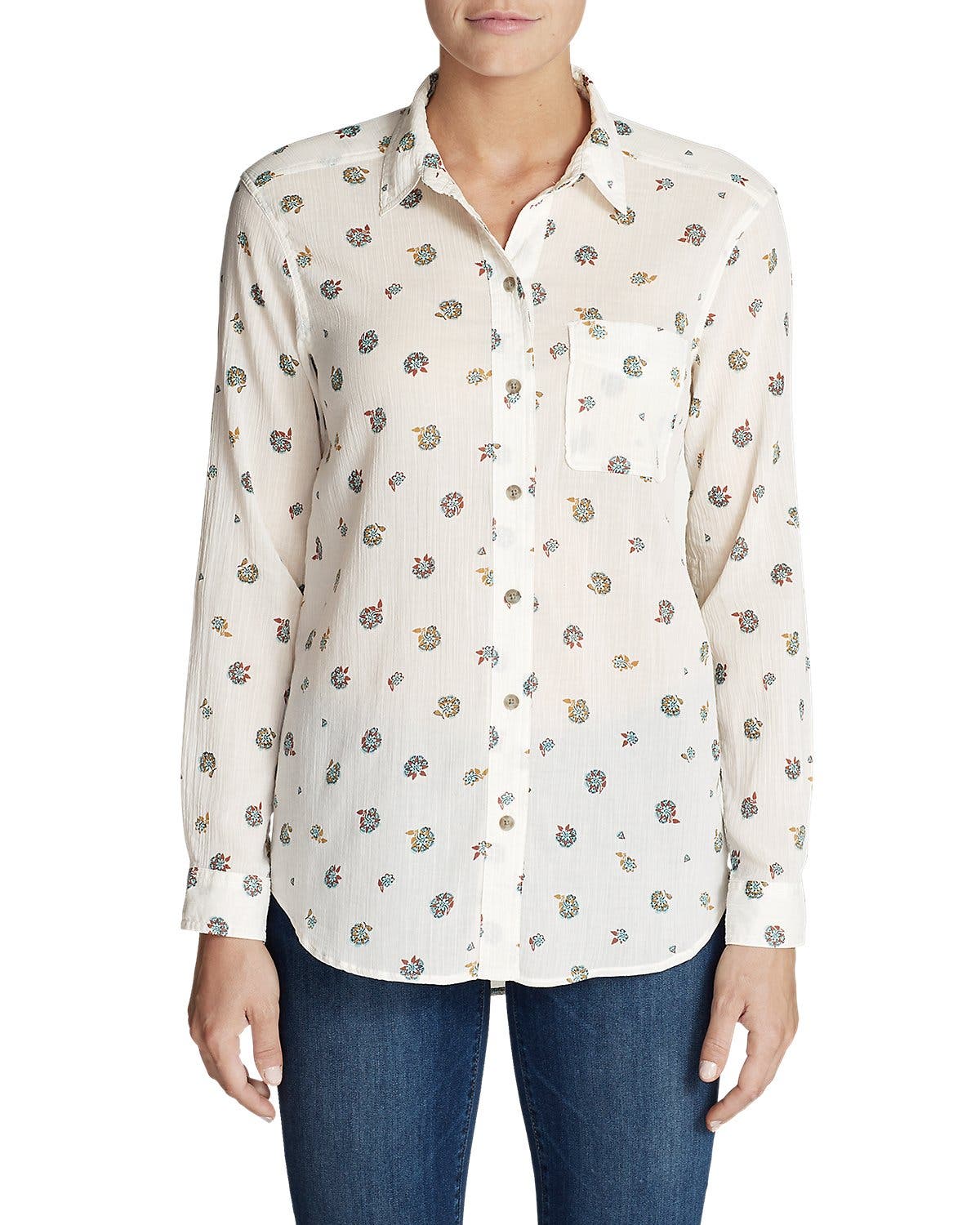 D0080235_223C1 Eddie Bauer Boyfriend Packable Shirt