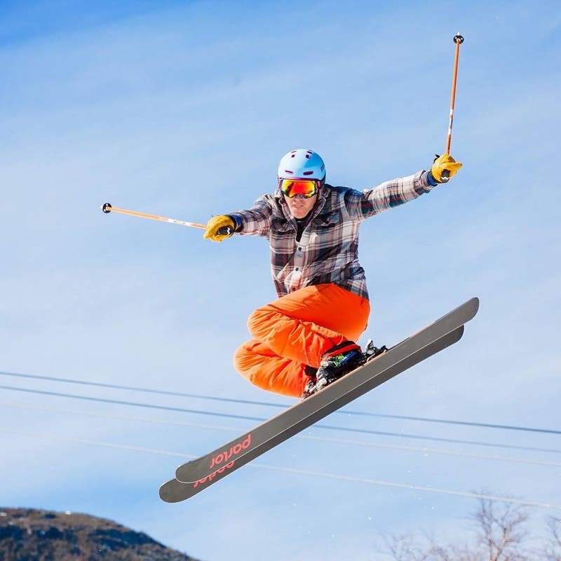 Airing on Parlor skis