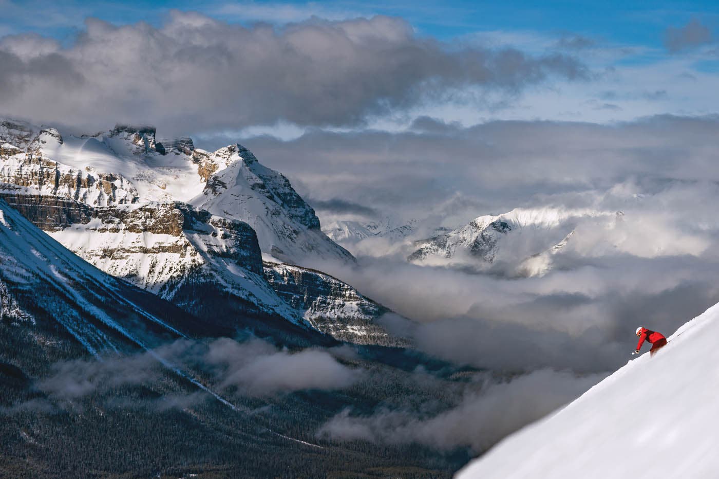"There’s not a bad view to be found across Lake Louise’s 4,200 acres. This shot was taken on the mountain’s frontside, off the Summit lift."