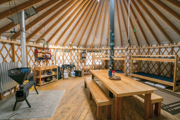 SKI1218-UTL2-byMingTPoon-s Virginia Lakes Yurt can also be rented for unguided skiing
