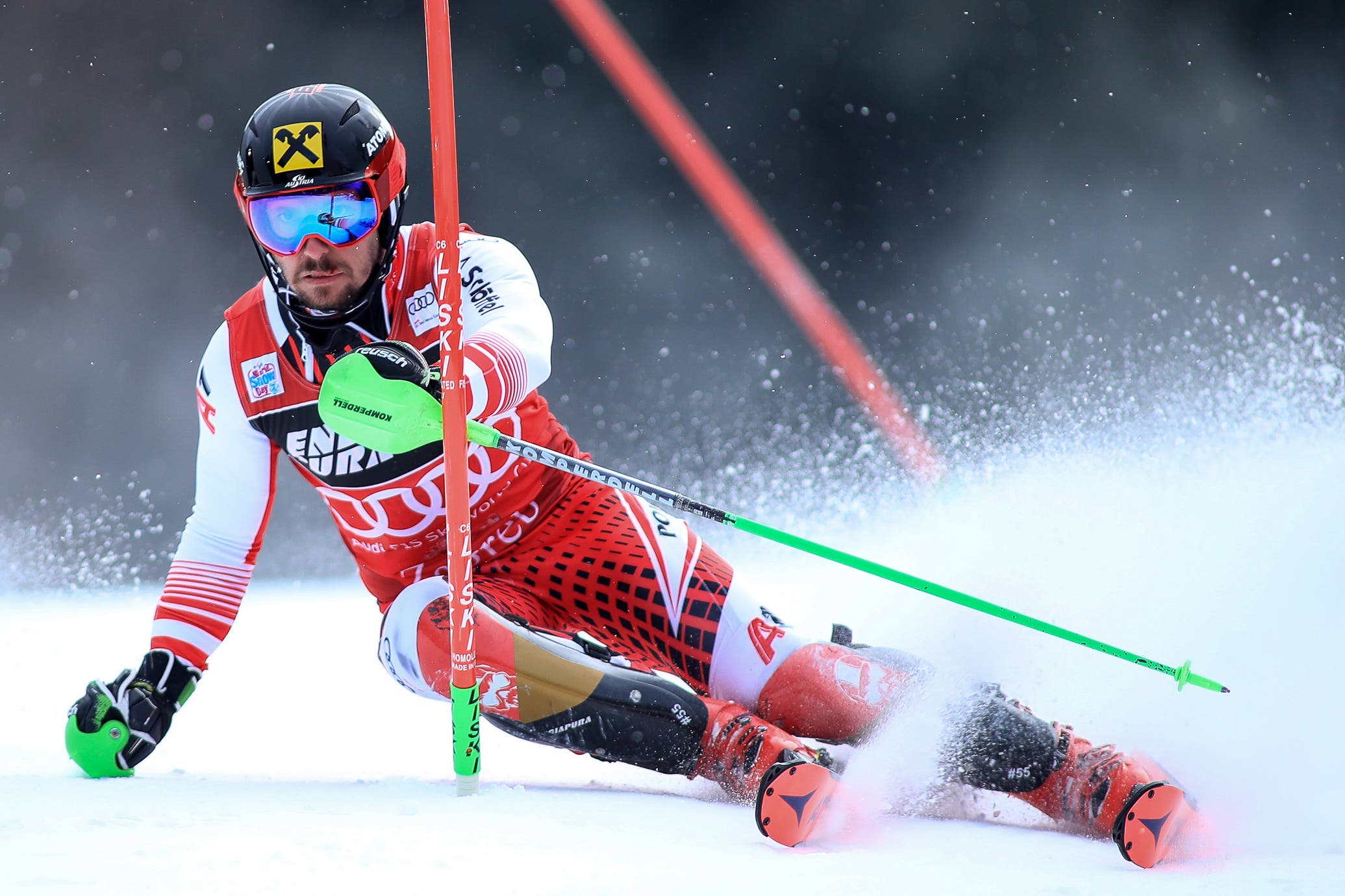 Marcel Hirscher in Wengen Slalom.