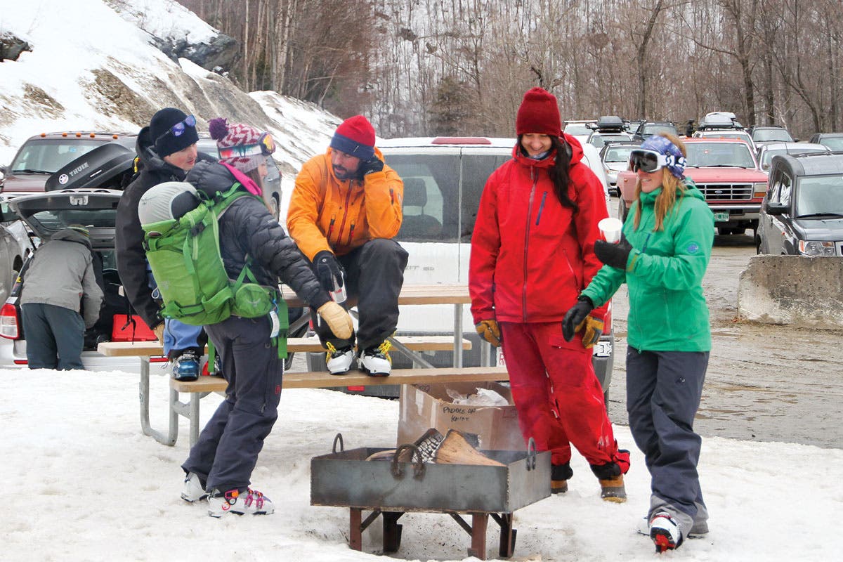 The parking lot tailgate scene at Smuggs' is on point.
