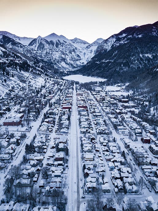 Tommy Joyce - drone-telluride Drone shot of Telluride