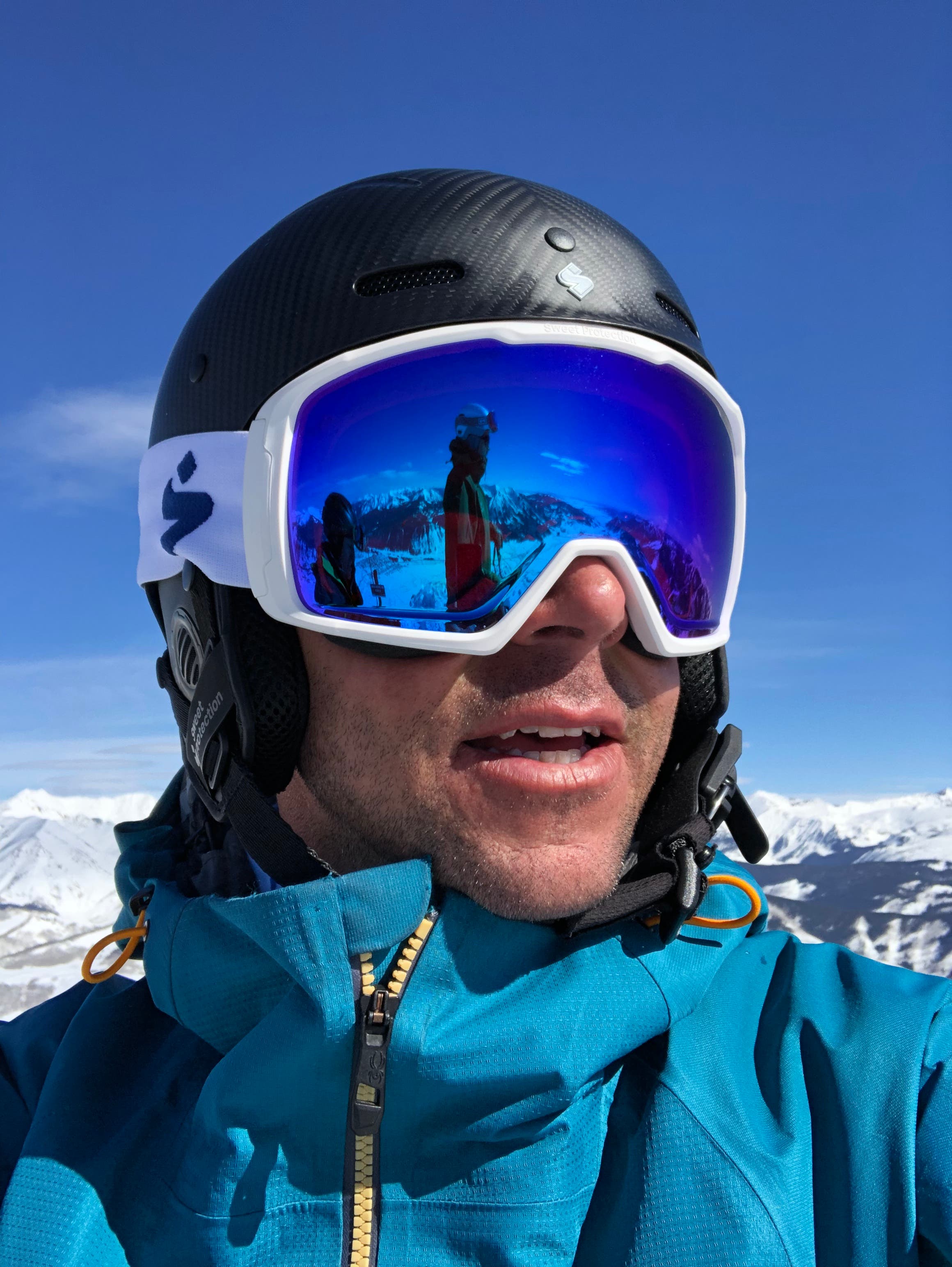 Chris Davenport in Sweet Protection goggles