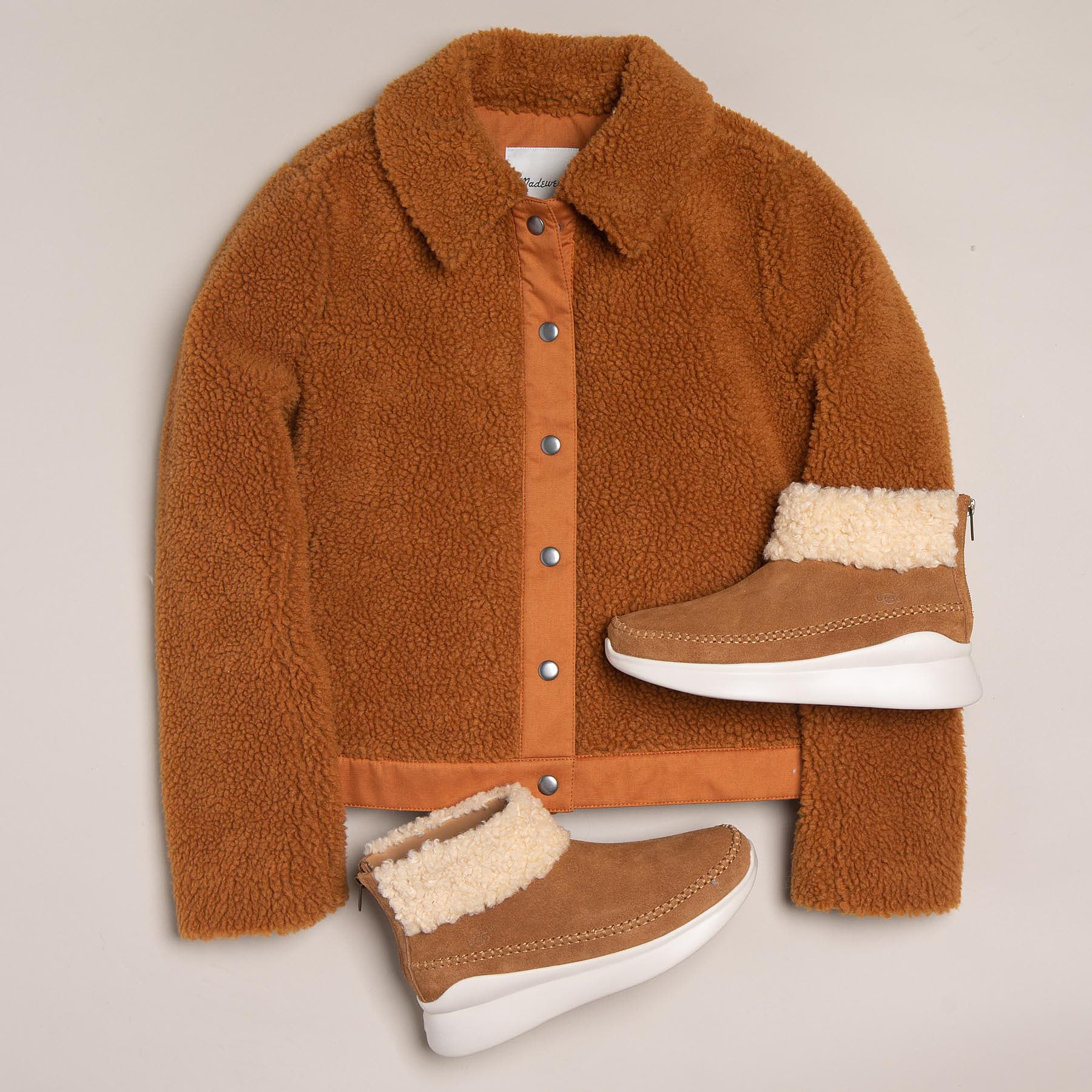 Ski-MountainStyle-Sherpa-w-Madewell-Ugg Madewell Sherpa Portland Jacket and Ugg Montrose Sneaker