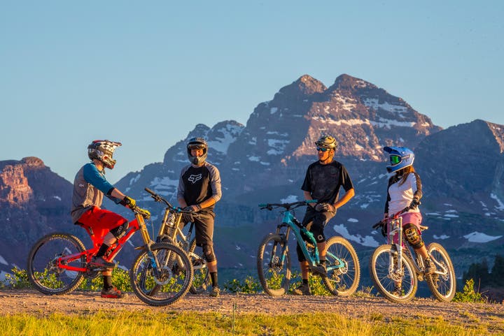 Snowmass Bike Park with Maroon Bells